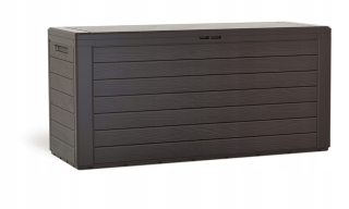Plastový záhradný box, 280 l, hnedý